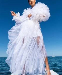 MODERN ROYALTY LAYERED MESH MAXI SKIRT 12 MODERN ROYALTY LAYERED MESH MAXI SKIRT -FootJoy Store modern royalty layered mesh maxi skirt white 2 2 c1 c1