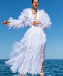 MODERN ROYALTY LAYERED MESH MAXI SKIRT 14 MODERN ROYALTY LAYERED MESH MAXI SKIRT -FootJoy Store modern royalty layered mesh maxi skirt white 4 4 c1 c1