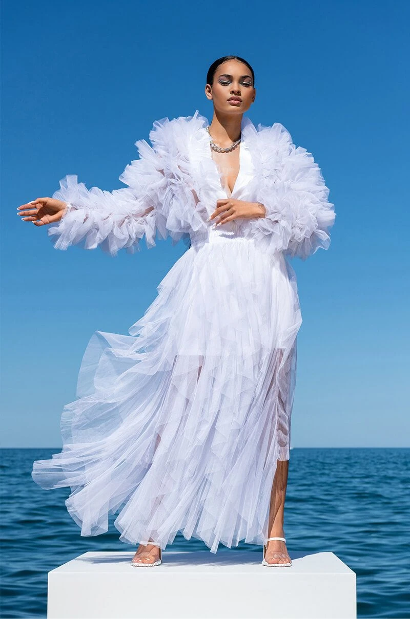 MODERN ROYALTY LAYERED MESH MAXI SKIRT MODERN ROYALTY LAYERED MESH MAXI SKIRT -FootJoy Store modern royalty layered mesh maxi skirt white 4 4 c1 c1