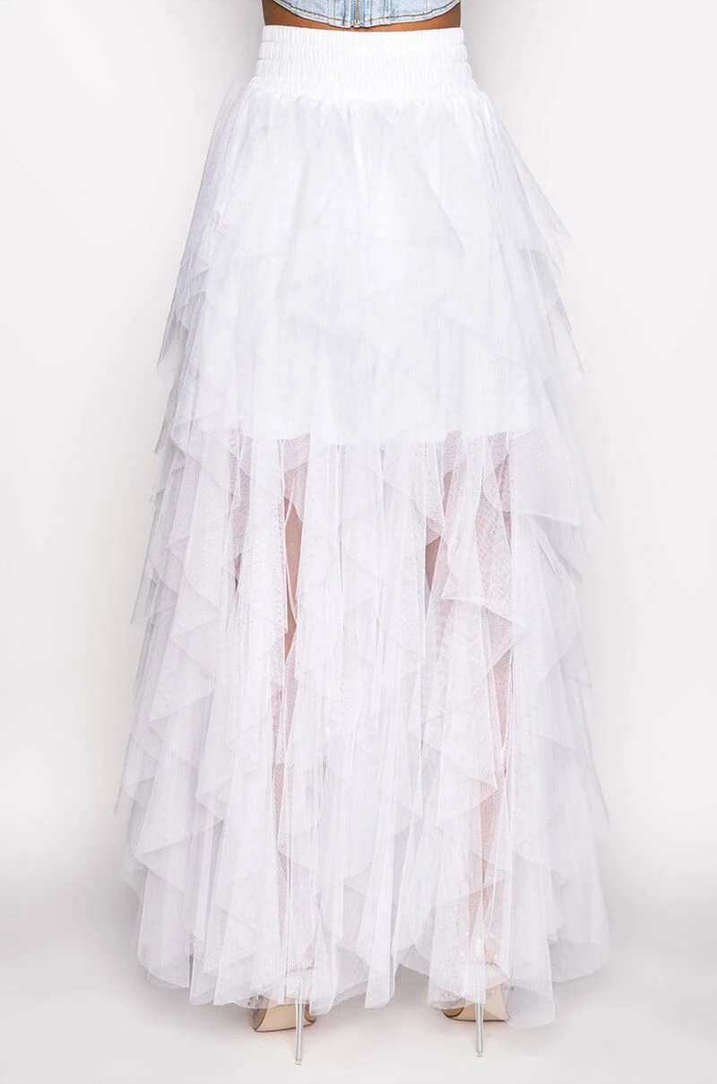MODERN ROYALTY LAYERED MESH MAXI SKIRT MODERN ROYALTY LAYERED MESH MAXI SKIRT -FootJoy Store modern royalty layered mesh maxi skirt white 6 6