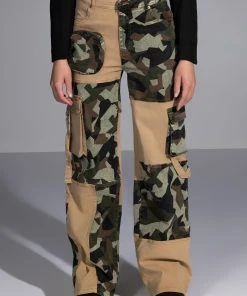 NO HEART PATCHWORK CAMO PANT