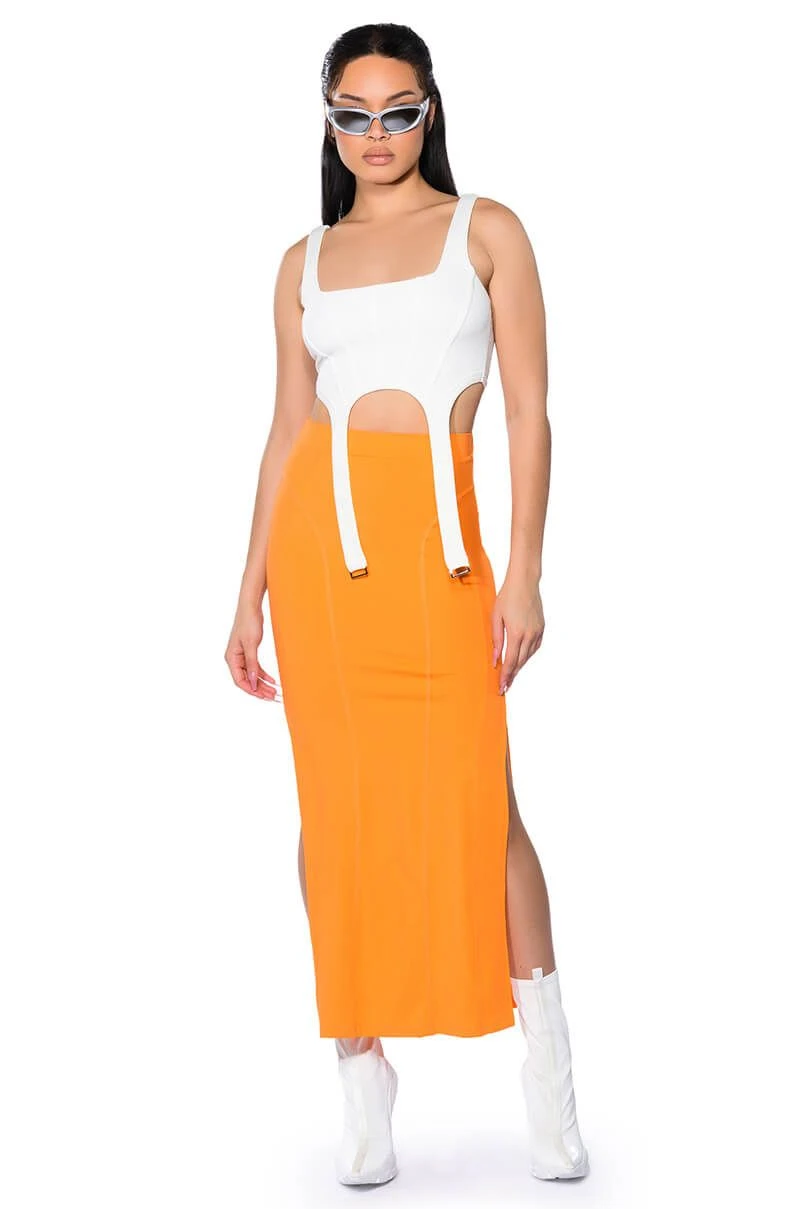 PRETTY GIRL DOUBLE SLIT MAXI SKIRT - Image 3