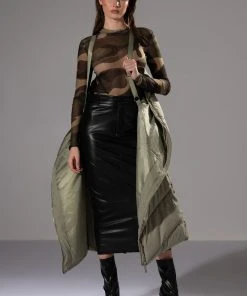 REAL TALK FAUX LEATHER MIDI SKIRT -FootJoy Store real talk faux leather midi skirt black 4 4