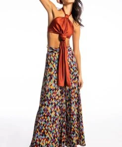 RULES DON'T APPLY SLEEVELESS SATIN HALTER BLOUSE 5 RULES DON'T APPLY SLEEVELESS SATIN HALTER BLOUSE -FootJoy Store rules dont apply sleeveless satin halter blouse rust 4 4