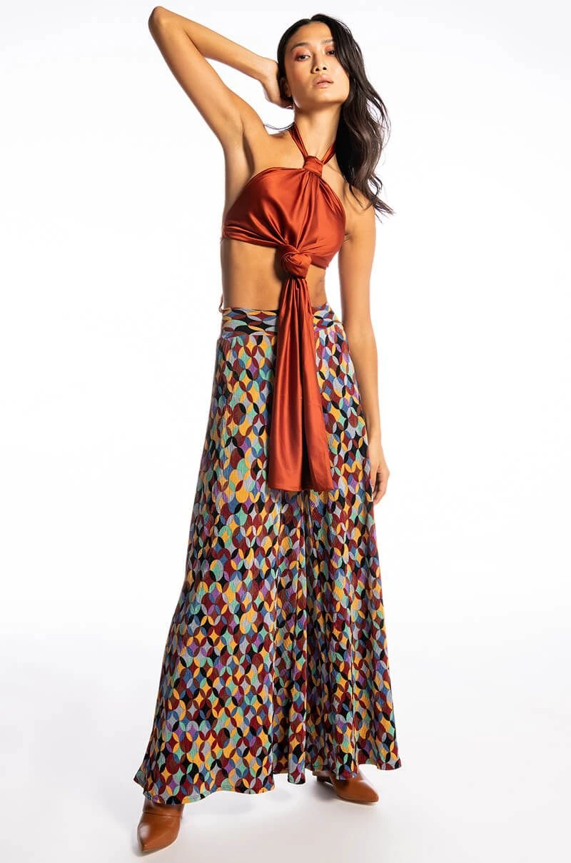 RULES DON'T APPLY SLEEVELESS SATIN HALTER BLOUSE RULES DON'T APPLY SLEEVELESS SATIN HALTER BLOUSE -FootJoy Store rules dont apply sleeveless satin halter blouse rust 4 4