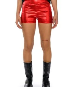 SEXY HOT PANT FAUX LEATHER FASHION SHORT 10 SEXY HOT PANT FAUX LEATHER FASHION SHORT -FootJoy Store sexy hot pant faux leather fashion short red 1 1