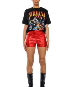 SEXY HOT PANT FAUX LEATHER FASHION SHORT 13 SEXY HOT PANT FAUX LEATHER FASHION SHORT -FootJoy Store sexy hot pant faux leather fashion short red 4 4