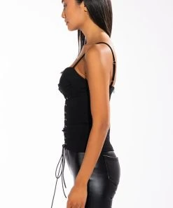 SEXY LIL THANG LACE UP CORSET TANK 5 SEXY LIL THANG LACE UP CORSET TANK -FootJoy Store sexy lil thang lace up corset tank black 4 4