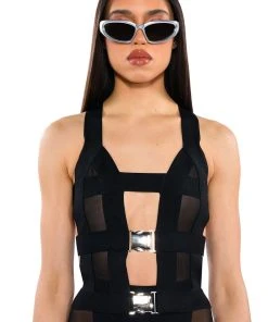 SNEAKY LINK BANDAGE CUTOUT TANK