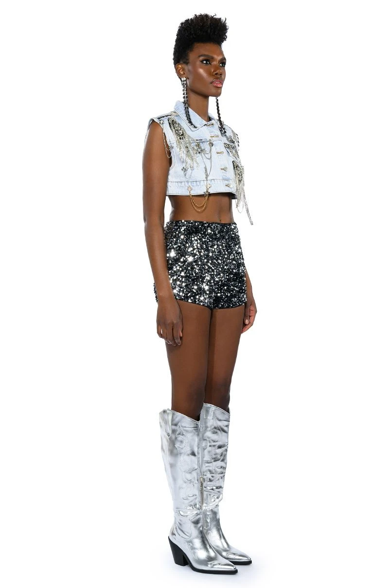 THE BEST ME SEQUIN SHORTS - Image 9