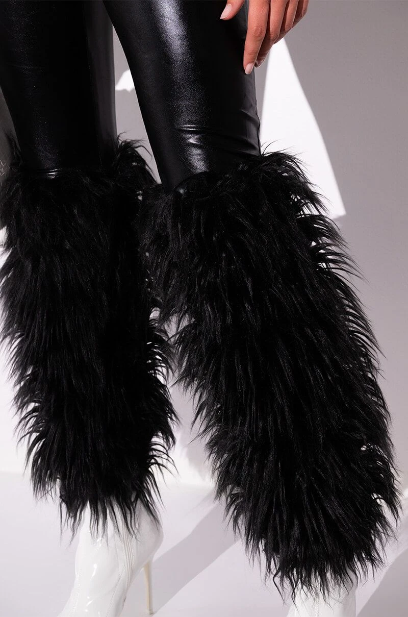 VIBE TO REMEMBER FAUX FUR VEGAN LEATHER PANT - Image 8